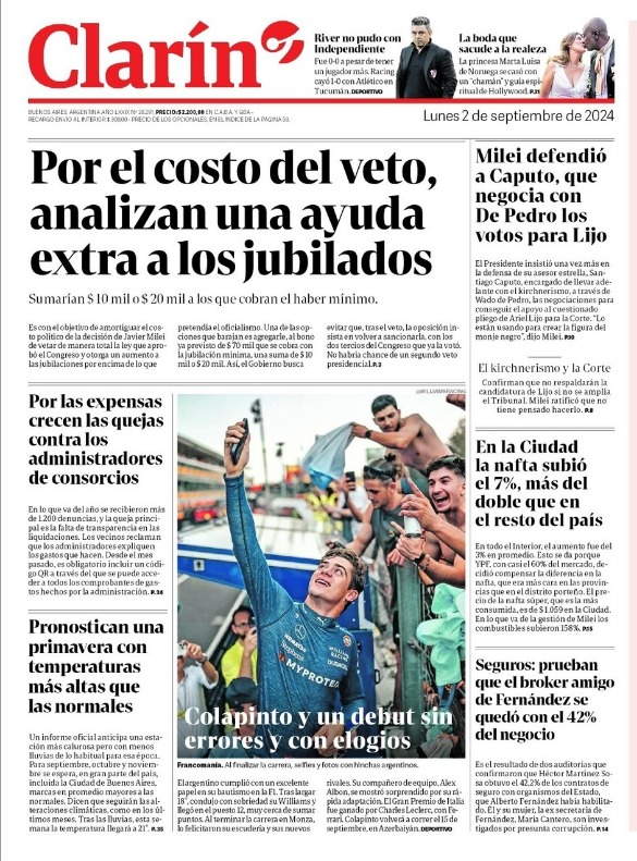 Colapinto en los principales diarios del país:: 2 Clarín.jpeg